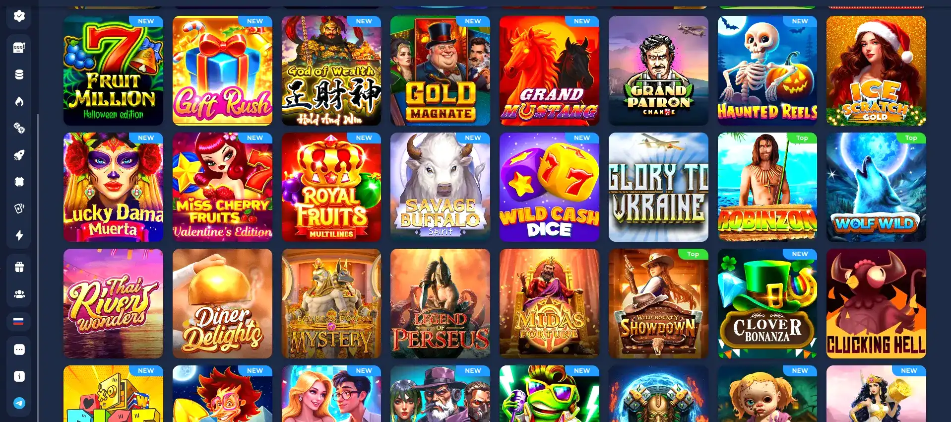 Мобильная версия Дэдди казино на экране смартфона